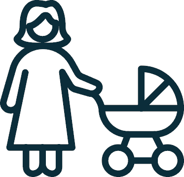 Woman with pram